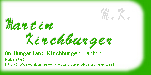 martin kirchburger business card